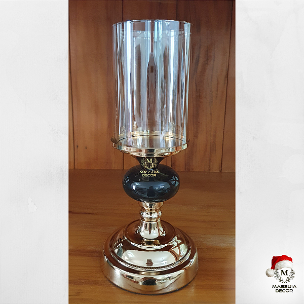 Castiçal Preto/Dourado P