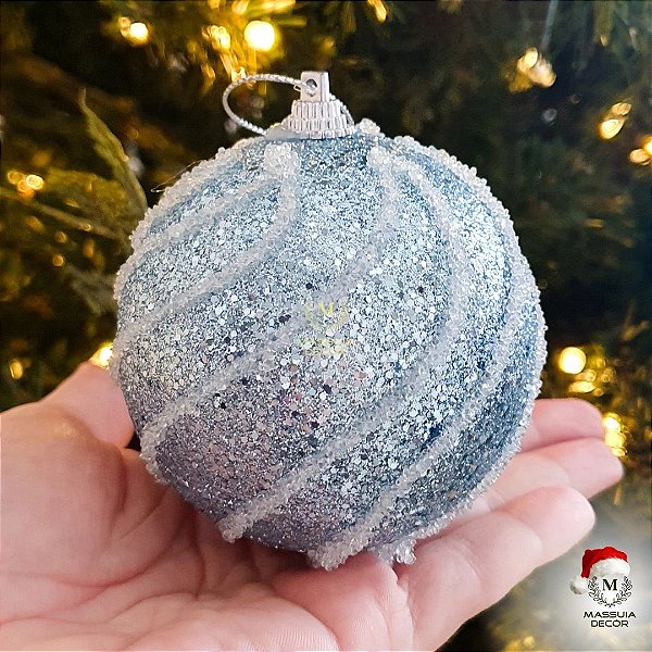 Bola Azul Glitter Diagonal