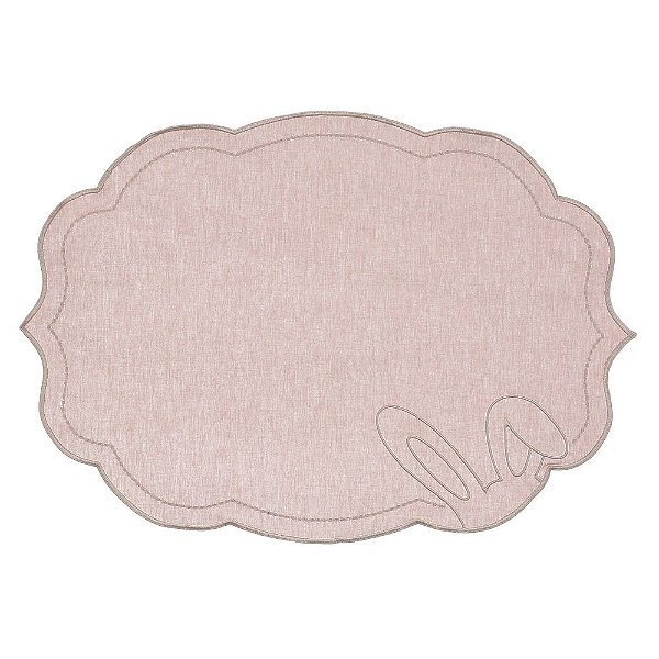 Jogo Americano Coelho Rose com 4