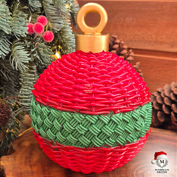 Bola de Natal Vermelha e Verde