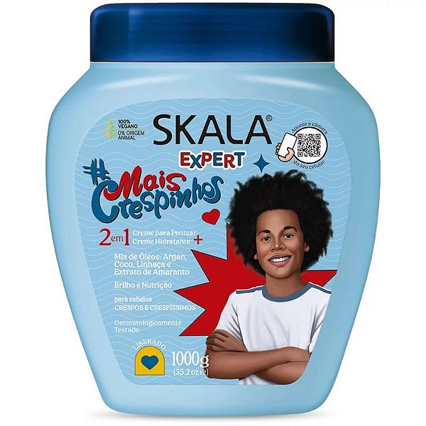 Skala Creme de tratamento #MaisCrespinhos Cronograma Nutrição P/ Cabelos Crespos e Cacheados