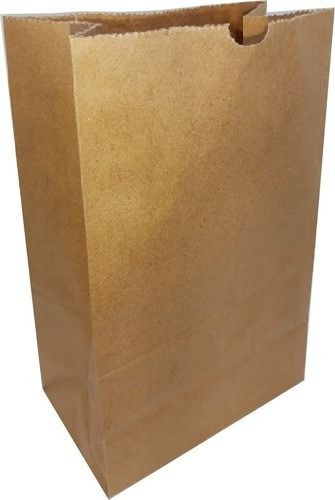 Sacos De Papel Kraft Comidas Entregas 26x33x17,5 -50 Unid