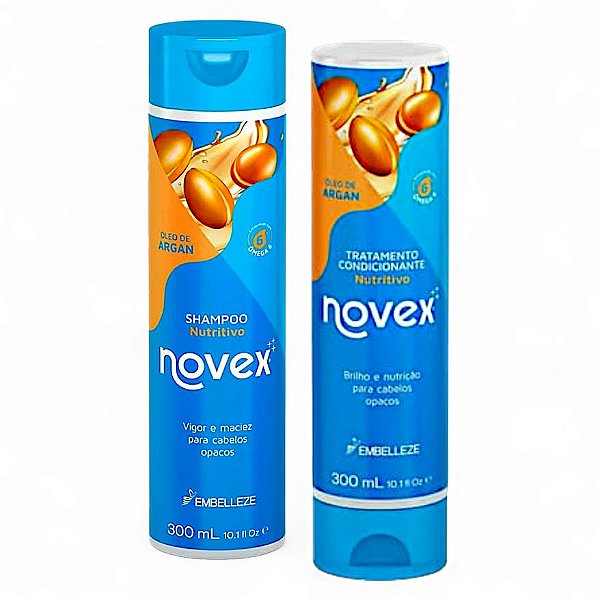 Kit Novex Óleo de Argan Shampoo E Condicionador 300ml Hidrata e Nutre