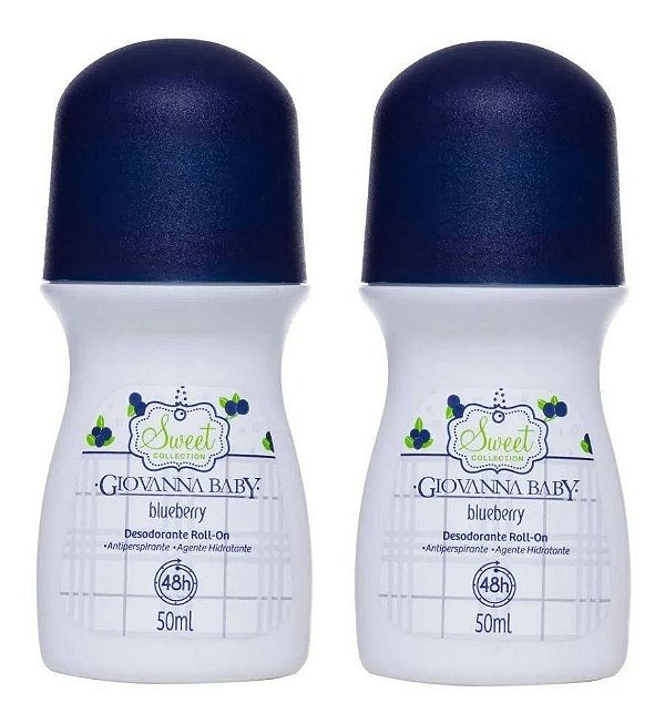 Kit Desodorante Roll-on Giovanna Baby Blueberry 50ml  2unid