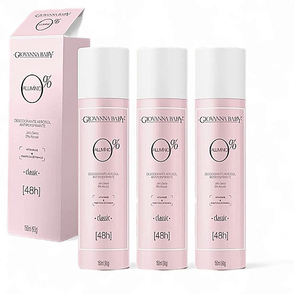 Desodorante Giovanna Baby Classic 0% Alumínio 150ml - 3 Unidades