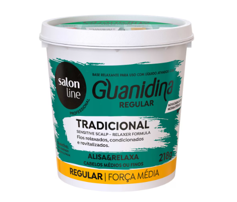 Guanidina Tradicional Regular Alisa e Relaxa Salon Line 218gr