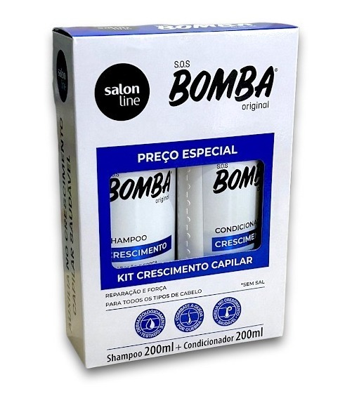 Kit Shampoo + Condicionador Sos Bomba Salon Line 200ml