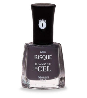 Esmalte Risque Diamond Gel Cinza Granito 9,5ml