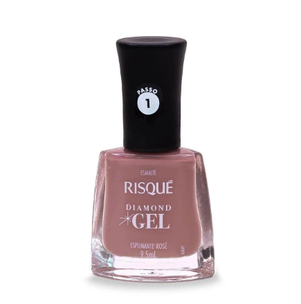 Esmalte Risqué Diamond Gel Espumante Rosé 9,5ml