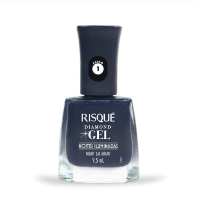 Esmalte Risqué Diamond Gel Noites Iluminadas Night em Miami 9,5ml