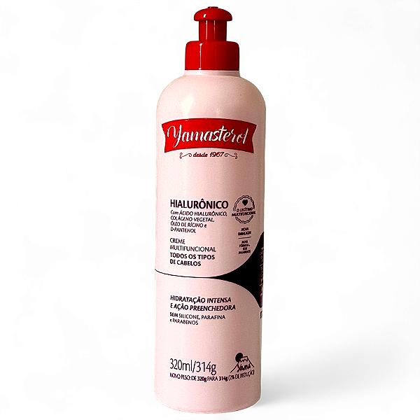 Creme Yamasterol Ácido Hialurônico Multifuncional 320g Pré Shampoo Condicionador