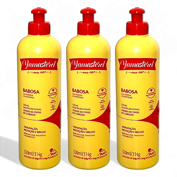 Creme Yamasterol Amarelo Babosa D-pantenol Kit 3 Unidades
