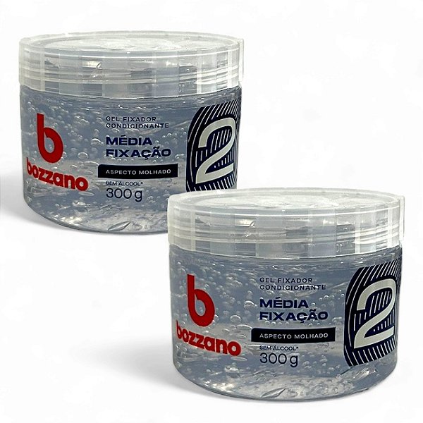 Bozzano Gel Condicionante Média Fixação Fator 2 300g Kit c/ 2 unidades