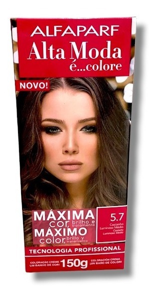 Alta Moda 5.7 Castanho Luminoso Médio Coloração Creme Alfaparf