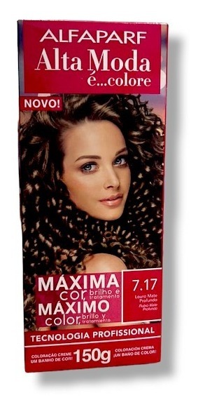 Alta Moda 7.17 Louro Mate Profundo Coloração Creme Alfaparf