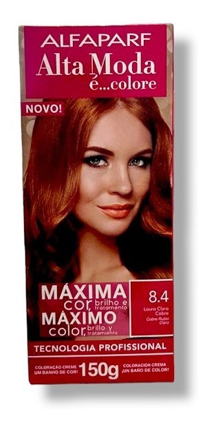 Alta Moda 8.4 Louro Claro Acobreado Coloração Creme Alfaparf