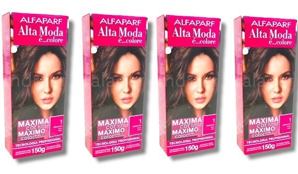 Kit Alta Moda 1.0 Preto Coloração Creme (4 Unidades) Alfaparf