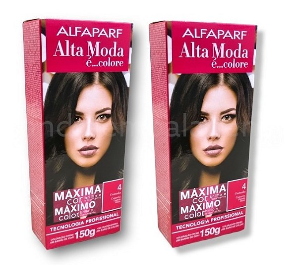 Kit Alta Moda 4.0 Castanho Médio Coloração Creme (2 Unidades) Alfaparf