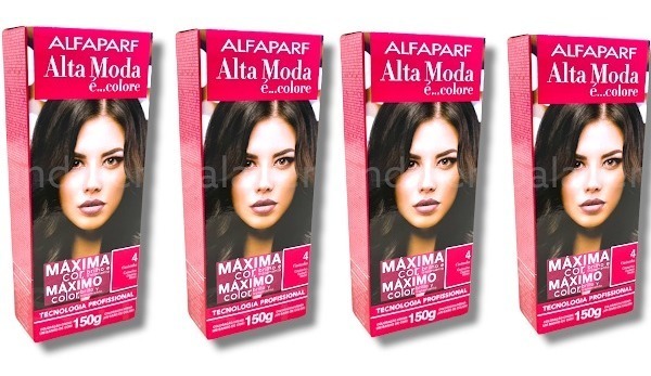 Kit Alta Moda 4.0 Castanho Médio Coloração Creme (4 Unidades) Alfaparf