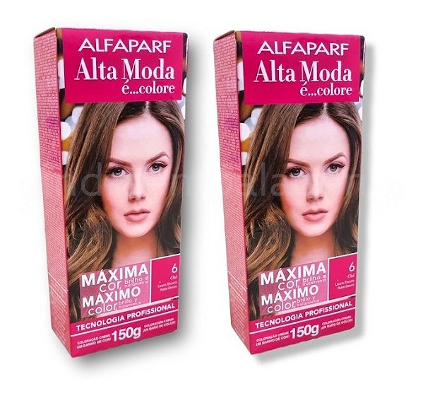 Kit Alta Moda 6.0 Mel Louro Escuro Coloração Creme (2 unidades) Alfaparf