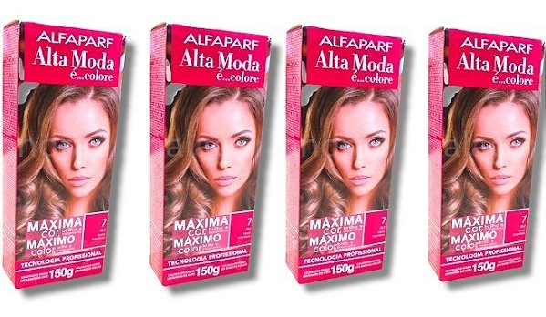 Kit Alta Moda 7.0 Mel Louro Médio Coloração Creme (4 unidades) Alfaparf
