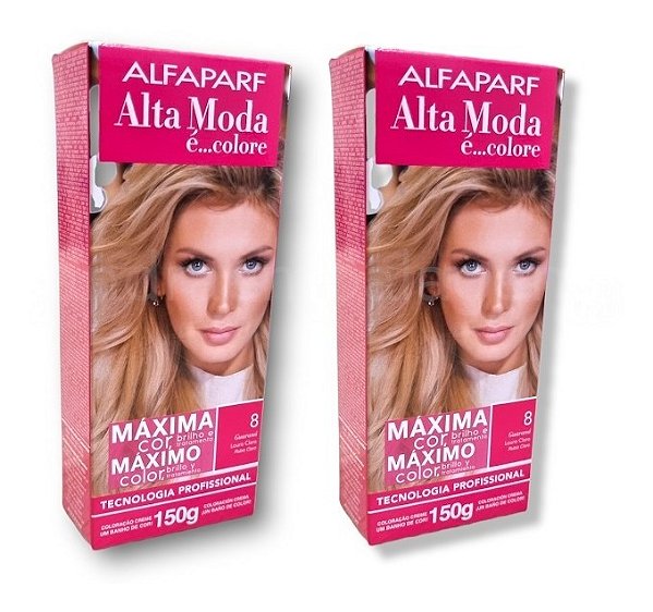 Kit Alta Moda 8.0 Louro Claro Coloração Creme (2 unidades) Alfaparf