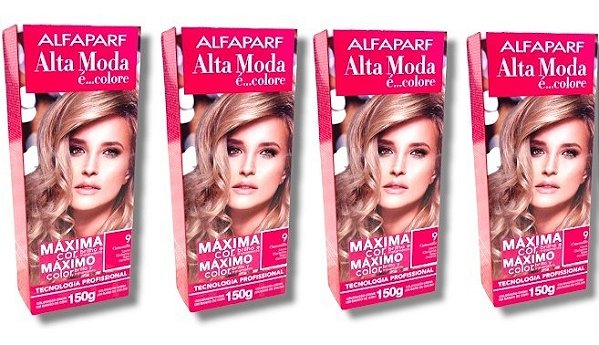 Kit Alta Moda 9.0 Louro Claríssimo Coloração Creme (4 unidades) Alfaparf