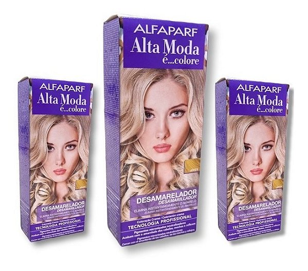 Kit Alta Moda Desamarelador Tratamento Matizador (3 unidades) Alfaparf