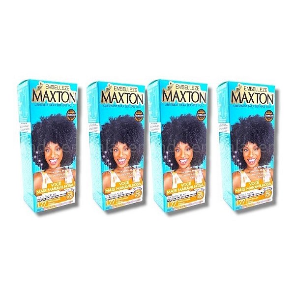 Kit Maxton 1.77 Preto Azulado Intenso Embelleze Tintura Creme (4 unid)