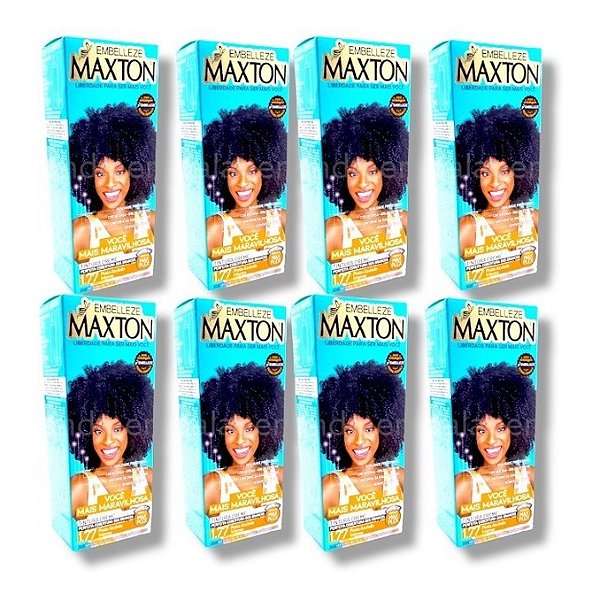 Kit Maxton 1.77 Preto Azulado Intenso Embelleze Tintura Creme (8 unid)