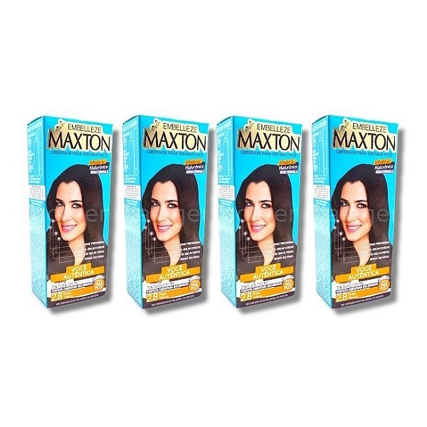 Kit Maxton 2.8 Preto Tabaco Embelleze Tintura Creme (4 unidades)