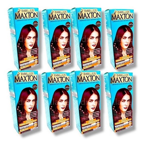 Kit Maxton 5.26 Marsala Escuro Embelleze Tintura Creme 8 unidades)