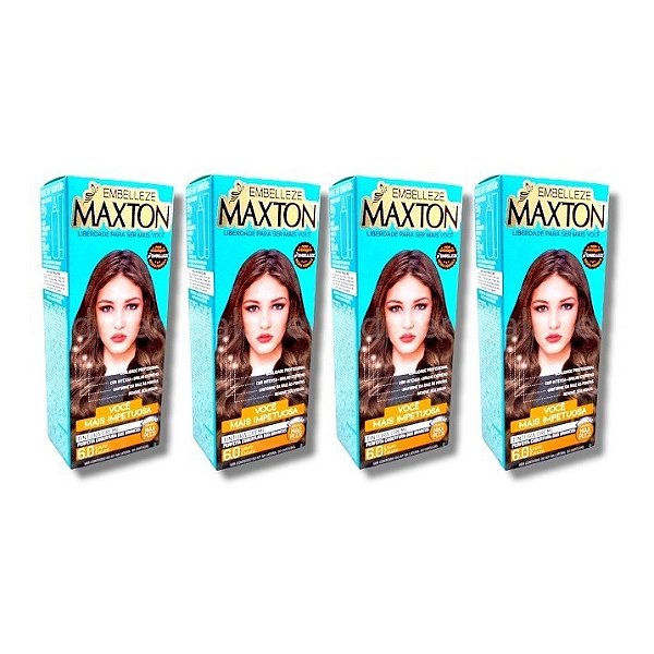 Kit Maxton 6.0 Louro Escuro Embelleze Tintura Creme (4 unidades)