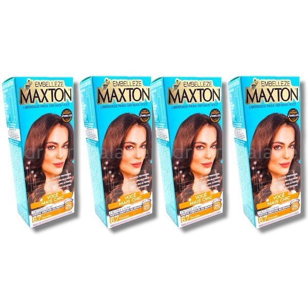 Kit Maxton 6.7 Chocolate Embelleze Tintura Creme (4 unidades)