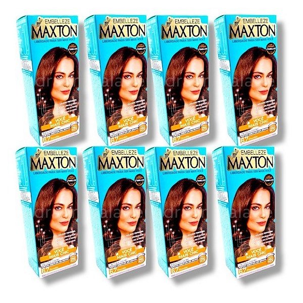 Kit Maxton 6.7 Chocolate Embelleze Tintura Creme (8 unidades)