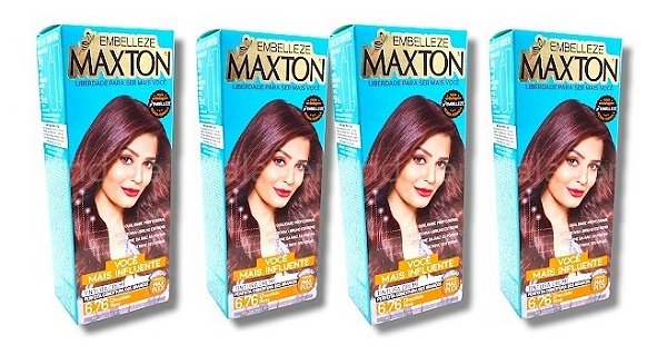 Kit Maxton 6.76 Chocolate Rosé Embelleze Tintura Creme (4 unidades)