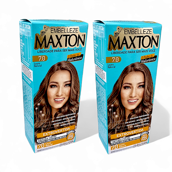 Kit Maxton 7.0 Louro Natural Embelleze Tintura Creme (2 unidades)