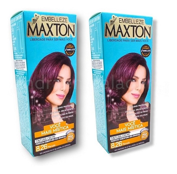 Kit Maxton 8.26 Marsala Embelleze Tintura Creme (2 unidades)