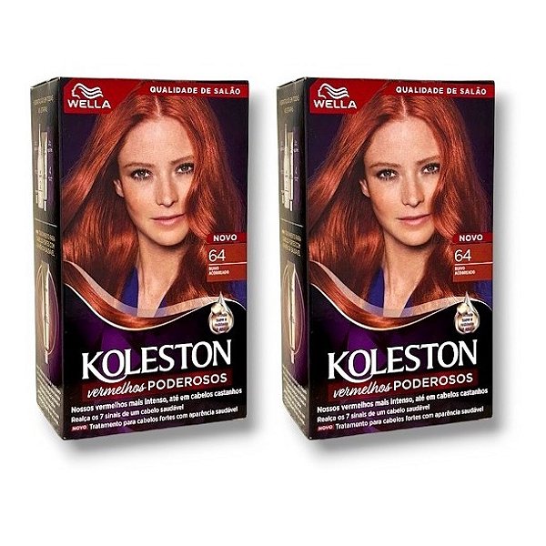 Kit Koleston Coloração Permanente Cor 64 Ruivo Acobreado (2 Unidades)