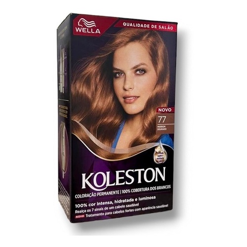 Koleston Coloração Permanente Cor 77 Marrom Dourado