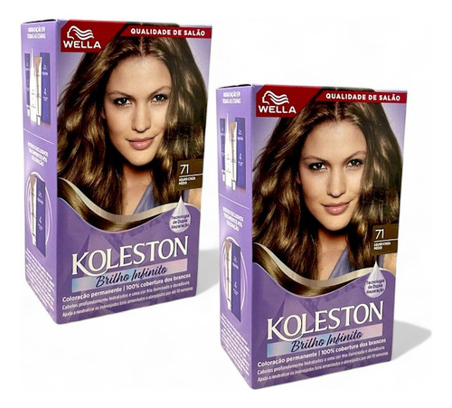 Tinta De Cabelo Koleston Cor 71 Louro Cinza Médio - 2 Unidades