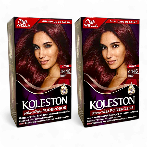 Tinta P/ Cabelos Koleston Cor 4446 Bergonha Vibrante - 2unid