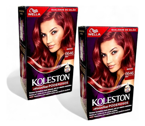 Tinta Para Cabelo Koleston Cor 6646 Cereja - 2 Unidades