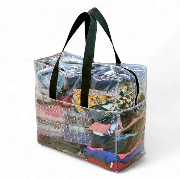 Bolsa Sacola Transparente Jumbo 48x43x22 P/Roupas Edredons Reforçada