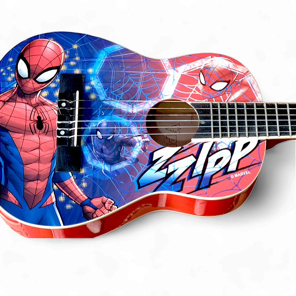 Violão Infantil Phx Acústico Marvel Spider Core Homem Aranha