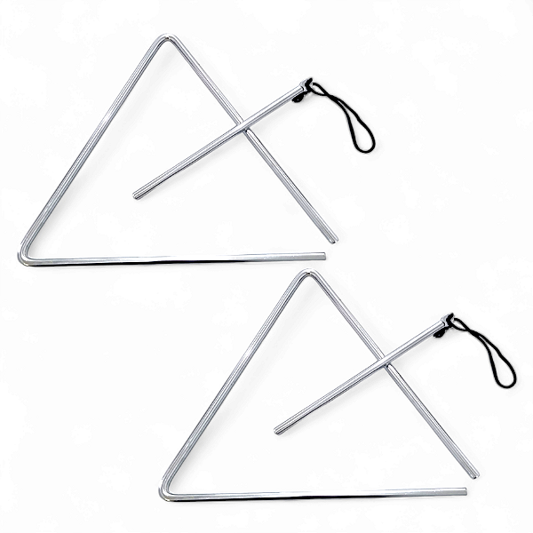 Triangulo Cromado 25cm X 08mm Phx Instrumentos Profissional (Kit c/ 2 unidades)