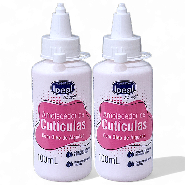 Amolecedor De Cutículas Ideal com Oleo De Algodão 100ml -  2unidades