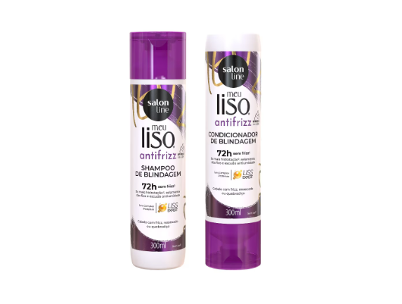 Kit Salon line Shampoo E Condicionador Meu Liso Antifrizz 300ml