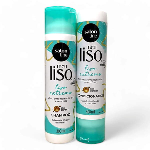 Kit Shampoo E Condicionador Liso Extremo Salon Line Meu Liso