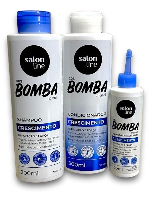 Kit Sos Bomba Salon Line 300ml + Tônico Fortalecedor 100ml